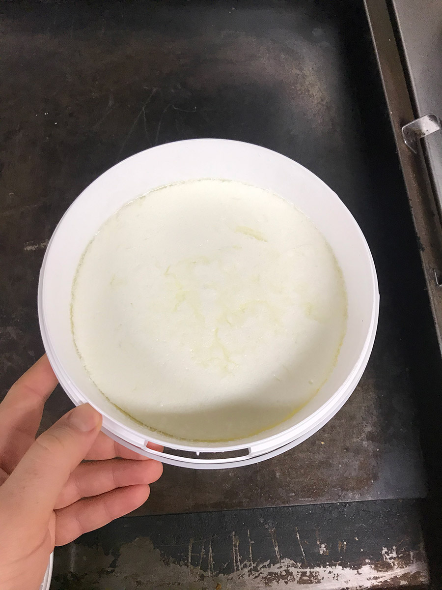 4 litre bucket of homemade yogurt